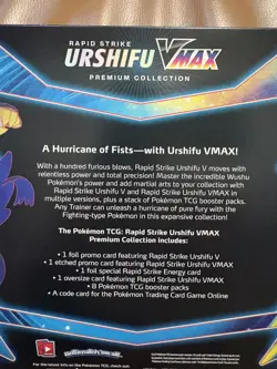 Pokemon TCG Rapid Strike Urshifu VMAX Premium Collection -Fusion Strike (SWSH08) - Image 4