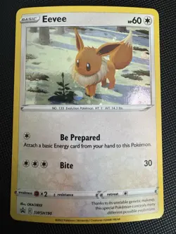 Eevee - SWSH190 - Pokemon Sword & Shield Promo Ultra Rare Holo Card - Image 1