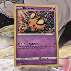 Dedenne SWSH080 Black Star Promo Cosmos SWIRL Holo Pokemon Card - NM - Image 1