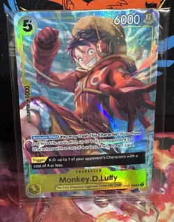 One Piece - Monkey D. Luffy Promo Card SR OP07-109 Sealed - Image 1