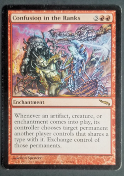 Confusion in the Ranks Mirrodin Magic The Gathering MTG Card Rare Enchantment - Image 1