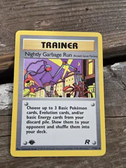 Pokemon TCG Nightly Garbage Run Team Rocket 77/82 Regular 1st Edition Card NM - Image 1