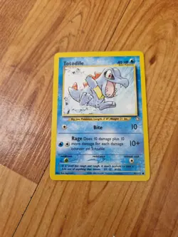 COMMON TOTODILE 80/111 ORIGINAL NEO GENESIS SET POKEMON CARD WOTC EXCELLENT - Image 1