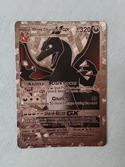 Pokemon Shiny Charizard GX 320hp Rose Gold Foil Fan Art Collector Card TCG 🔥🔥 - Image 1
