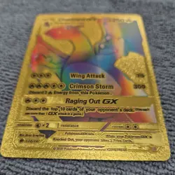 Pokemon Charizard GX Rainbow Gold Foil Card 150/147 - Image 2