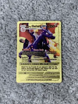 Pokemon Shining Charizard GX HP250 Flame Body Gold Foil Fan Art Card - Image 1