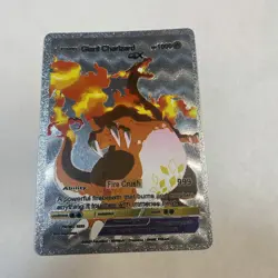 Giant Charizard GX HP1000 Silver Foil Fan Art Card Fire Crush 🔥🔥🔥 - Image 1