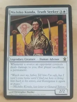 Michiko Konda, Truth Seeker Saviors of Kamigawa Regular MTG Legendary Creature - Image 1