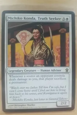 Michiko Konda, Truth Seeker Saviors of Kamigawa Regular MTG Legendary Creature - Image 3