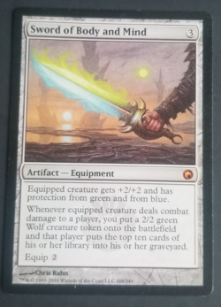MTG Sword Of Body And Mind Scars Of Mirrodin Regular Mythic Magic the Gathering - Image 1