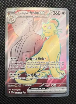 Team Rocket's Persian 219/182 Destined Rivals Ultra Rare NM Pokemon TCG - Image 1