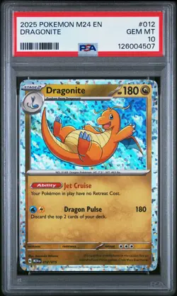 2025 POKEMON M24 EN-MCDONALD'S COLL #012 DRAGONITE PSA 10 - Image 1