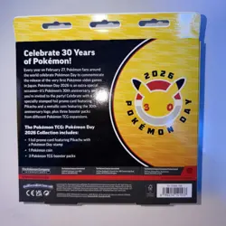 2026 Pokemon Day Collection 30th Anniversary Sealed Box With PIKACHU PROMO - Image 2