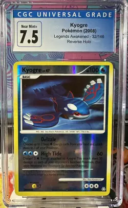 Kyogre 32/146 Reverse Holo CGC 7.5 Legends Awakened 2008 Pokemon TCG - Image 1