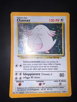 Pokemon Chansey 3/102 Holo Set Base Italiano Vintage - Image 1