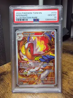 2024 Pokemon Twilight Masquerade 173/167 Infernape Illustration Rare PSA 10 - Image 1