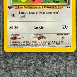 Vintage Pokemon Neo Discovery Sentret 1st Edition 63/75 Common LP - Image 4