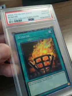 Yu-Gi-Oh! Quarter Century Bonanza - Bonfire PSA 10 Collectors Rare #RA03-EN073 - Image 3