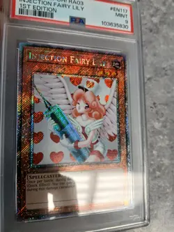 Yugioh Quarter Century Bonanza - Injection Fairy Lily Platinum SR PSA 9 - Image 2