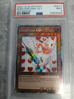 Yugioh Quarter Century Bonanza - Injection Fairy Lily Platinum SR PSA 9 - Image 4
