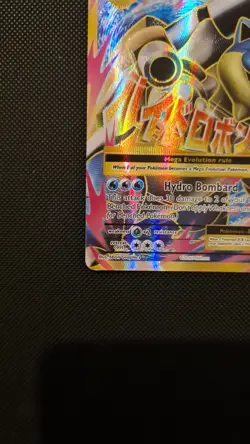 Mega M Blastoise Ex Full Art NM Holo Pokemon Card Evolutions 2016 - #102/108 TCG - Image 2