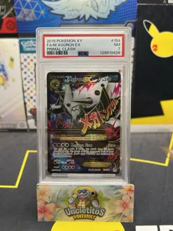 2015 Pokemon Xy Primal Clash Mega Aggron EX #154 Fa Full Art PSA 7 - Image 1