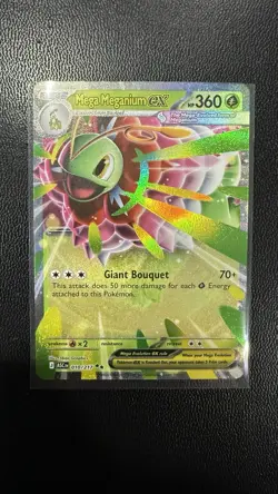Ascended Heroes Mega Meganium Ex #010/217 Double Rare Pokemon Card NM Near Mint - Image 1