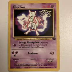 Mewtwo #3 Black Star Promo WB Movie WOTC Pokemon Card - Image 1