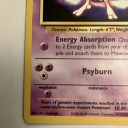 Mewtwo #3 Black Star Promo WB Movie WOTC Pokemon Card - Image 4