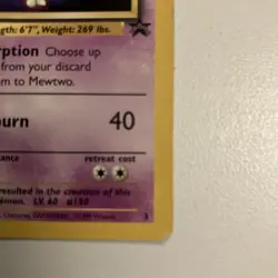 Mewtwo #3 Black Star Promo WB Movie WOTC Pokemon Card - Image 5
