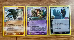 Pokemon TCG EX Holon Phantoms Holo Lot Donphan Omastar Poochyena 3 Cards 2006 - Image 1