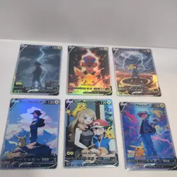 Lot of 6 Custom holo Ash's Pikachu V Pokemon Trading Card sleeved & top loaded - Image 4