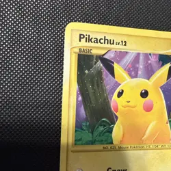 Pokemon TCG Pikachu 112/111 Rising Rivals Secret Rare Holo Swirl - Image 3