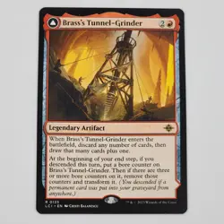 Mtg Lost Caverns of Ixalan Brass's Tunnel-Grinder / Tecutlan the Searing Rift NM - Image 1