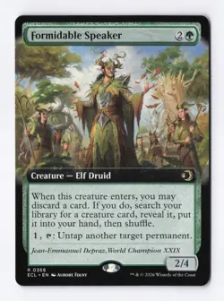 Formidable Speaker (Extended Art) 0366 (R) MTG Lorwyn Eclipsed (ECL) - Image 1