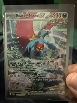 Pokemon Card Roaring Moon EX 251/182 Paradox Rift Special Illustration Rare NM - Image 1