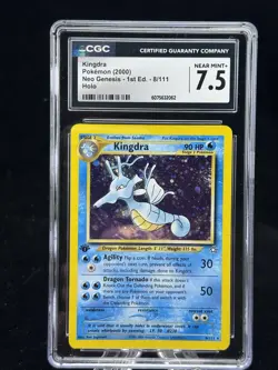 Kingdra Holo #8 1st Edition Neo Genesis 2000 Pokemon CGC 7.5 💦 - Image 1