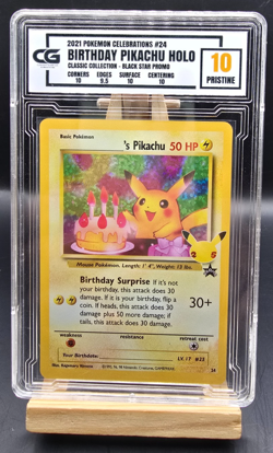 2021 Pokemon Celebrations Birthday Pikachu Black Star Promo #24 - Image 1