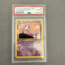 2000 Pokemon Gym Challenge Sabrina’s Haunter #55 First Edition Psa 10 - Image 1