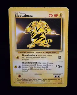 Pokemon TCG - ELECTABUZZ - 20/102 - RARE - UNLIMITED - BASE SET (1999) WOTC - HP - Image 1