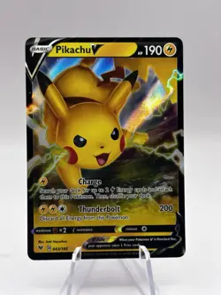 Pikachu V 043/185 Vivid Voltage Holo Pokemon NM - Image 1