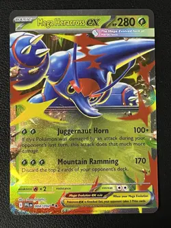 Mega Heracross ex 004/094 Phantasmal Flames Pokemon Tcg - Image 1