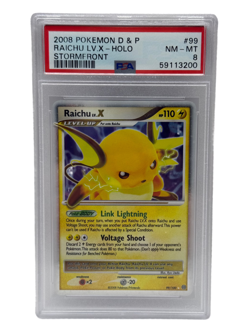 2008 Pokemon D & P Stormfront Raichu Lv. X Holo 99/100 PSA 8 NEAR MINT - MINT - Image 1
