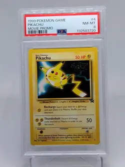 1999 Pokemon Game Pikachu Movie Promo #4 PSA 8 NM-MT Black Star Promo - Image 1