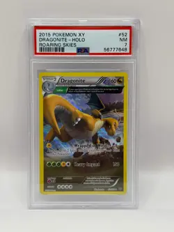 2015 Pokemon XY Roaring Skies Dragonite Holo 52/108 PSA 7 NEAR MINT - Image 3