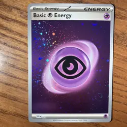 HD Cosmos Holo Multiple Swirls Basic Psychic Energy 151 Pokemon! Make offer!! - Image 1