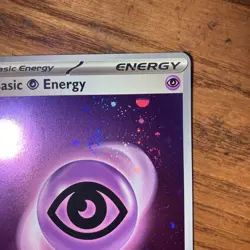 HD Cosmos Holo Multiple Swirls Basic Psychic Energy 151 Pokemon! Make offer!! - Image 4