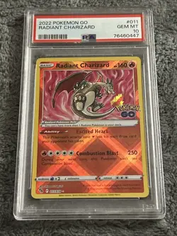 2022 Pokemon Go Radiant Charizard Rare Holo #011 PSA 10 - Image 1