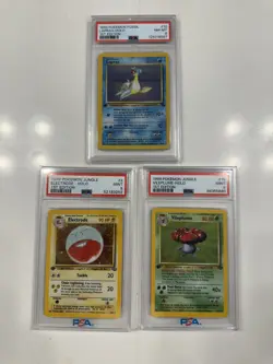 1999 Pokemon PSA Lapras(8), Electrode(9), Vileplume(9) 1st Edition Holo Fossil - Image 1