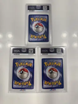 1999 Pokemon PSA Lapras(8), Electrode(9), Vileplume(9) 1st Edition Holo Fossil - Image 2